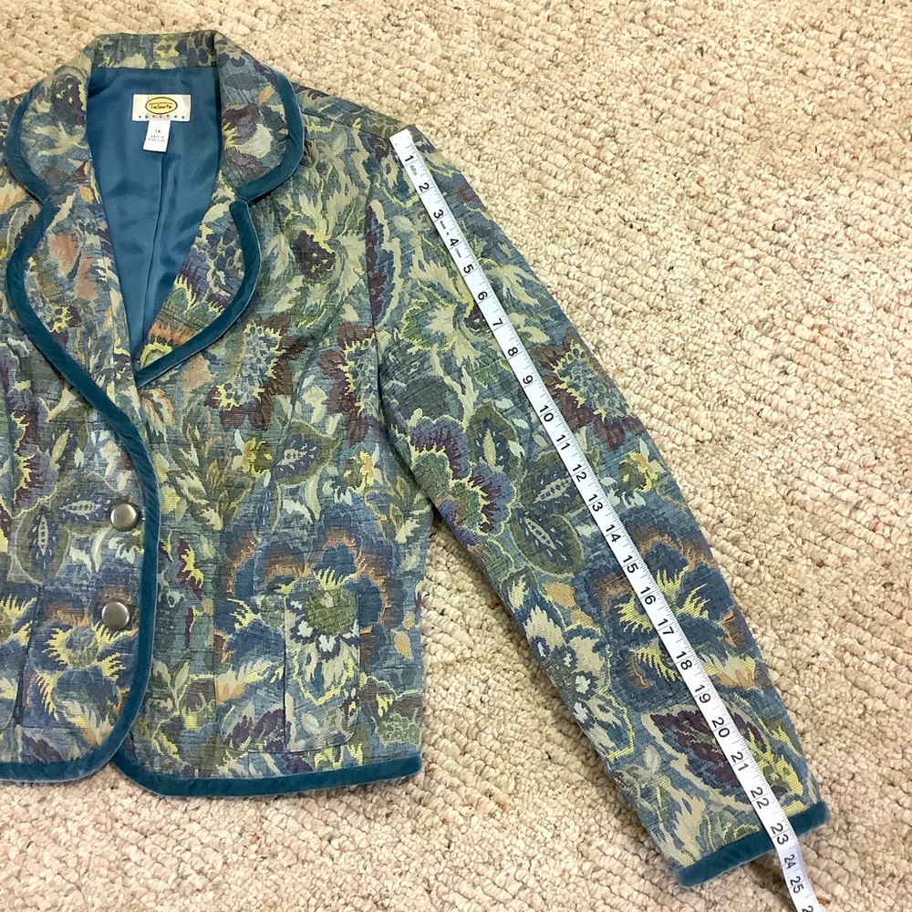 TALBOTS Floral Brocade Tapestry Blazer Jacket - Picture 8 of 10
